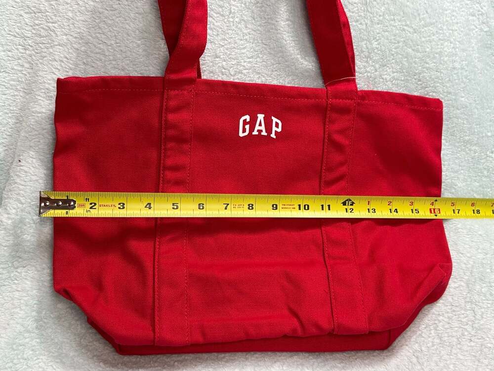 Gap Red Canvas Logo Mini Tote Bag - Picture 3 of 6